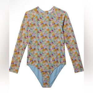 NEW Roxy Girl's Nostalgic Seaside One-Piece Rashguard Sz: 10
